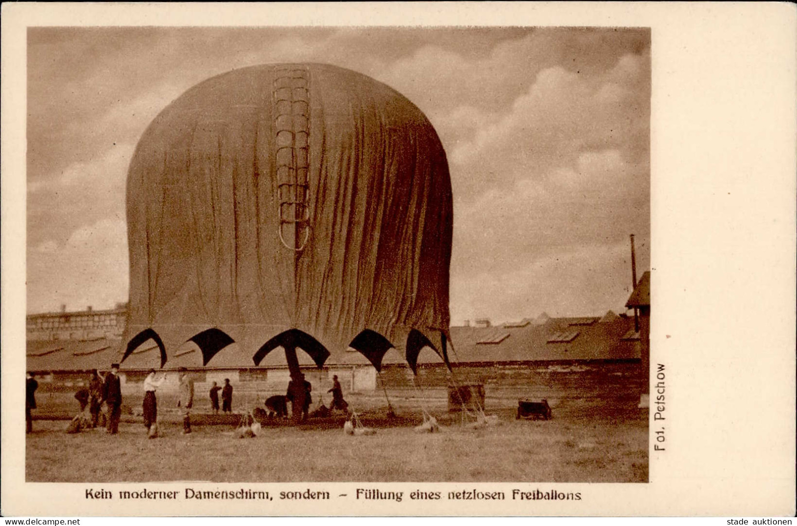 Ballon Kein Füllung Eines Netzlosen Freiballons I-II - War 1914-18