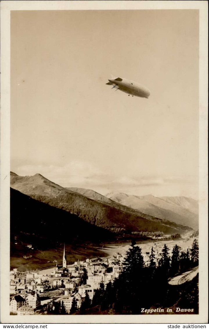 Zeppelin Davos Flug über Die Berge I-II Dirigeable - Zeppeline