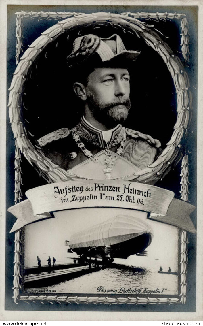 Zeppelin I Beim Aufstieg Mit Prinz Heinrich 27.10.1908 I-II Dirigeable - Zeppeline