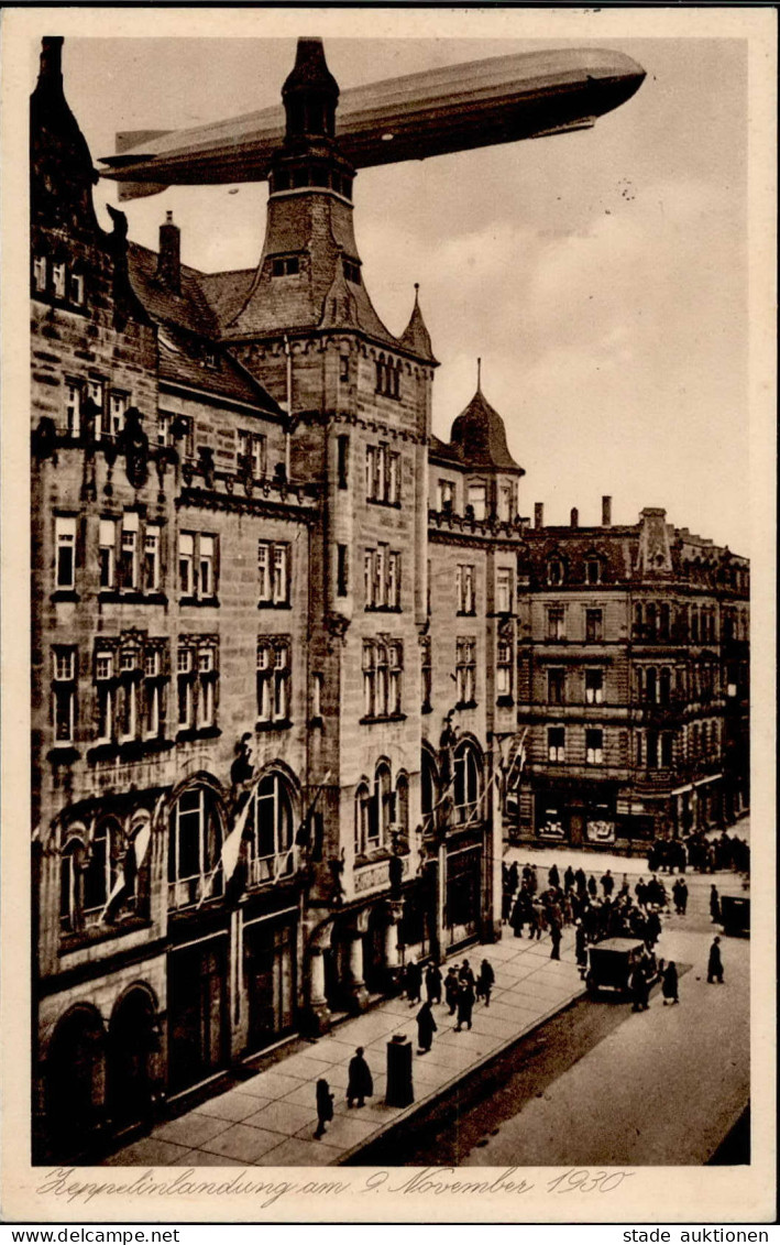 Zeppelin Karlsruhe Zeppelinlandung 9.Nov. 1930 I-II Dirigeable - Luchtschepen