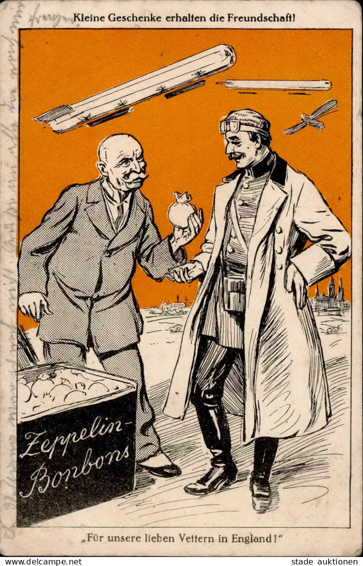 Zeppelin Kleine Geschenke Erhalten Die Freundschaft Für Unsere Lieben Vettern In England II (fleckig, Ecken Abgestossen) - Luchtschepen