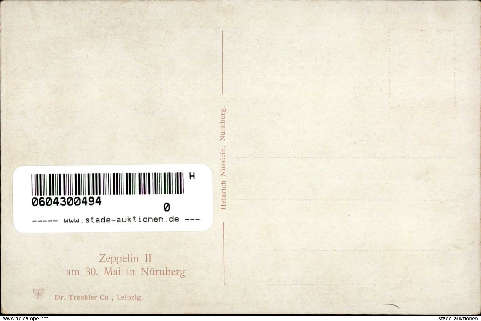 Zeppelin Nürnberg Zeppelin II. I-II (Ränder Leicht Abgestossen) Dirigeable - Dirigeables