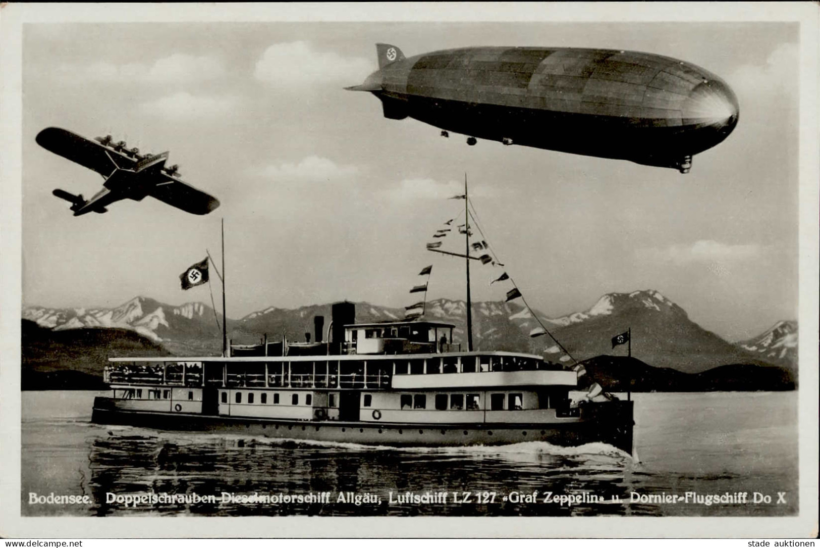 Zeppelin Bodensee L.Z. 127 Donier Do X Und Doppelschrauben-Dieselmotorschiff Allgäu I-II Dirigeable - Dirigibili