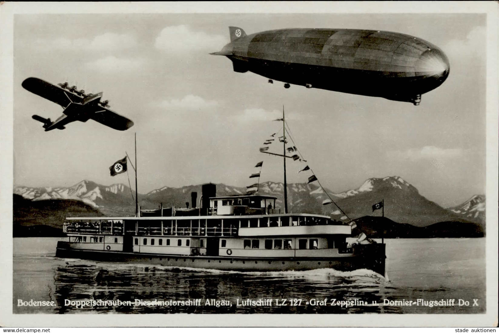 Zeppelin Bodensee L.Z. 127 Donier Do X Und Doppelschrauben-Dieselmotorschiff Allgäu I-II Dirigeable - Zeppeline