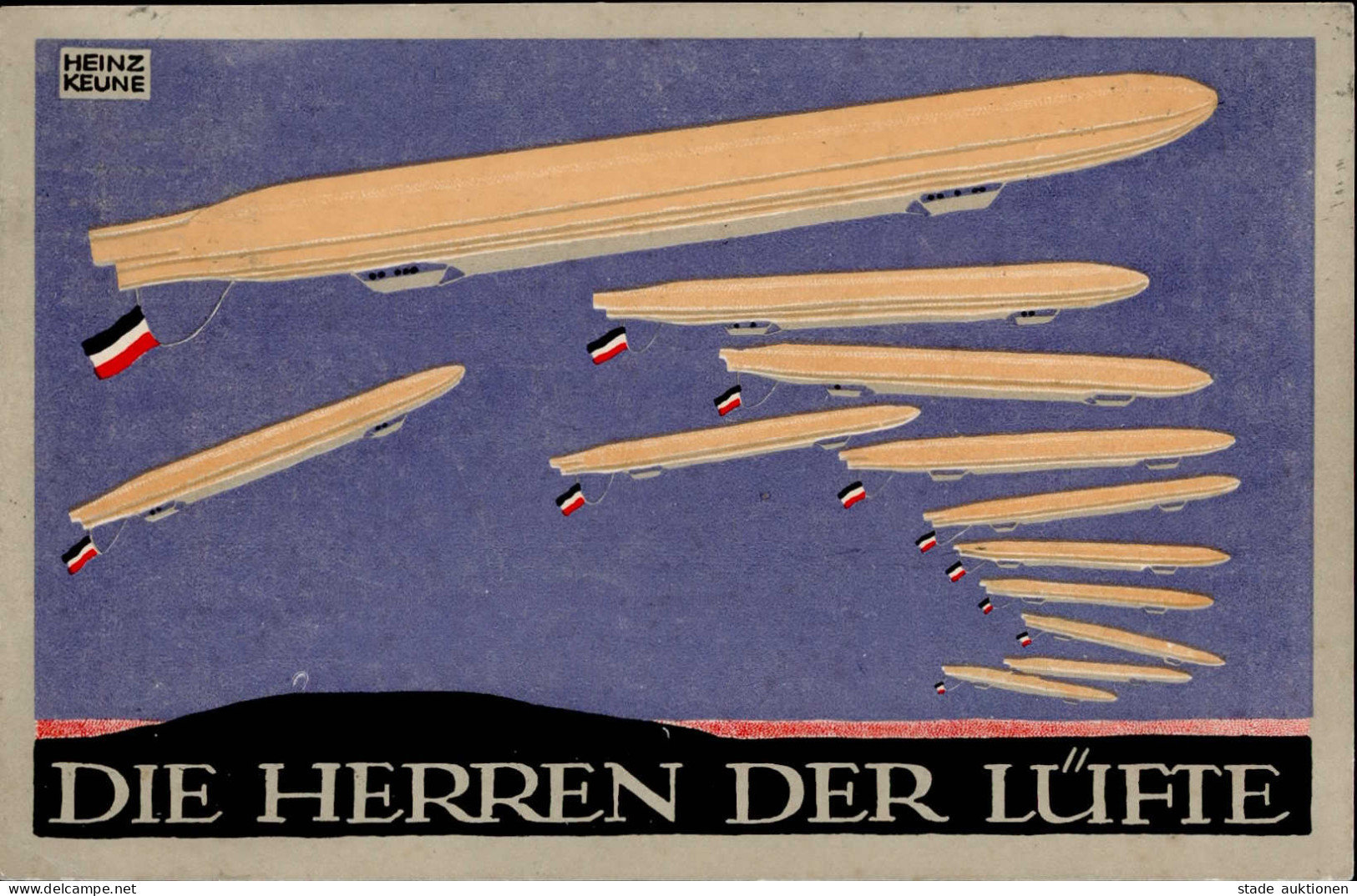 Zeppelin Die Herren Der Lüfte Sign. Keune, Heinz I-II Dirigeable - Luchtschepen