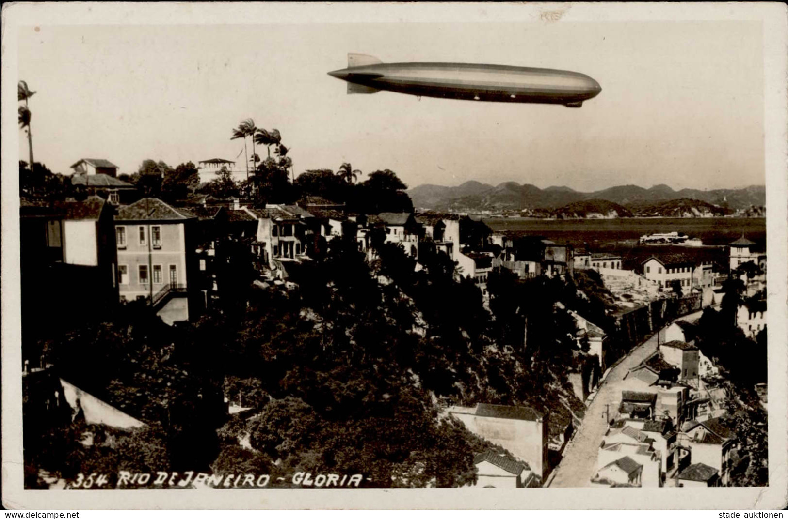 Zeppelin Gloria Rio De Janeiro I-II (kl. Eckbug, Fleckig) Dirigeable - Dirigeables