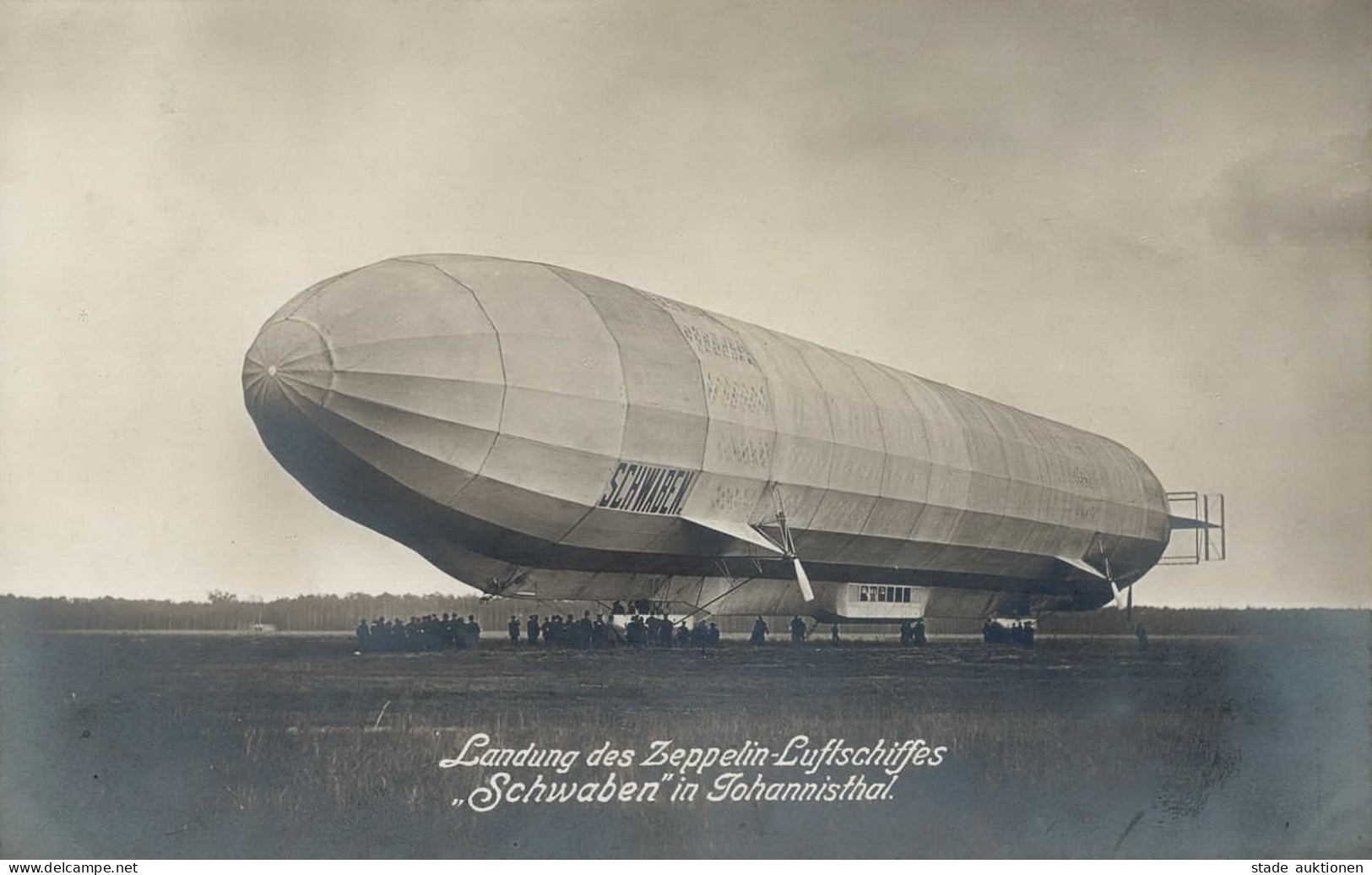 Zeppelin Johannisthal Landung Des Luftschiffes Schwaben I-II Dirigeable - Luchtschepen