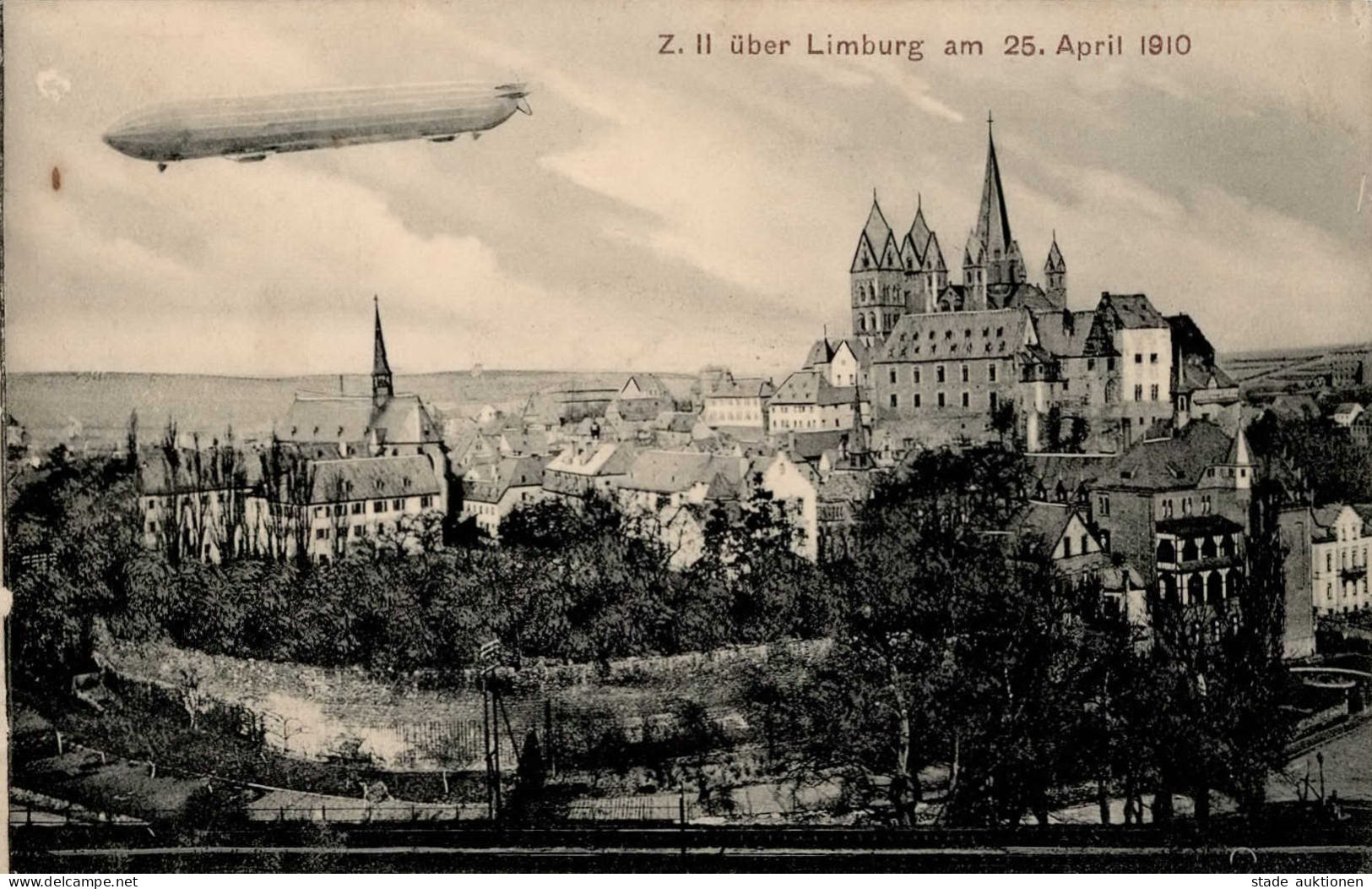 Zeppelin Limburg Z. II Am 25. April 1910 I-II (kl. Abschürfung) Dirigeable - Zeppeline