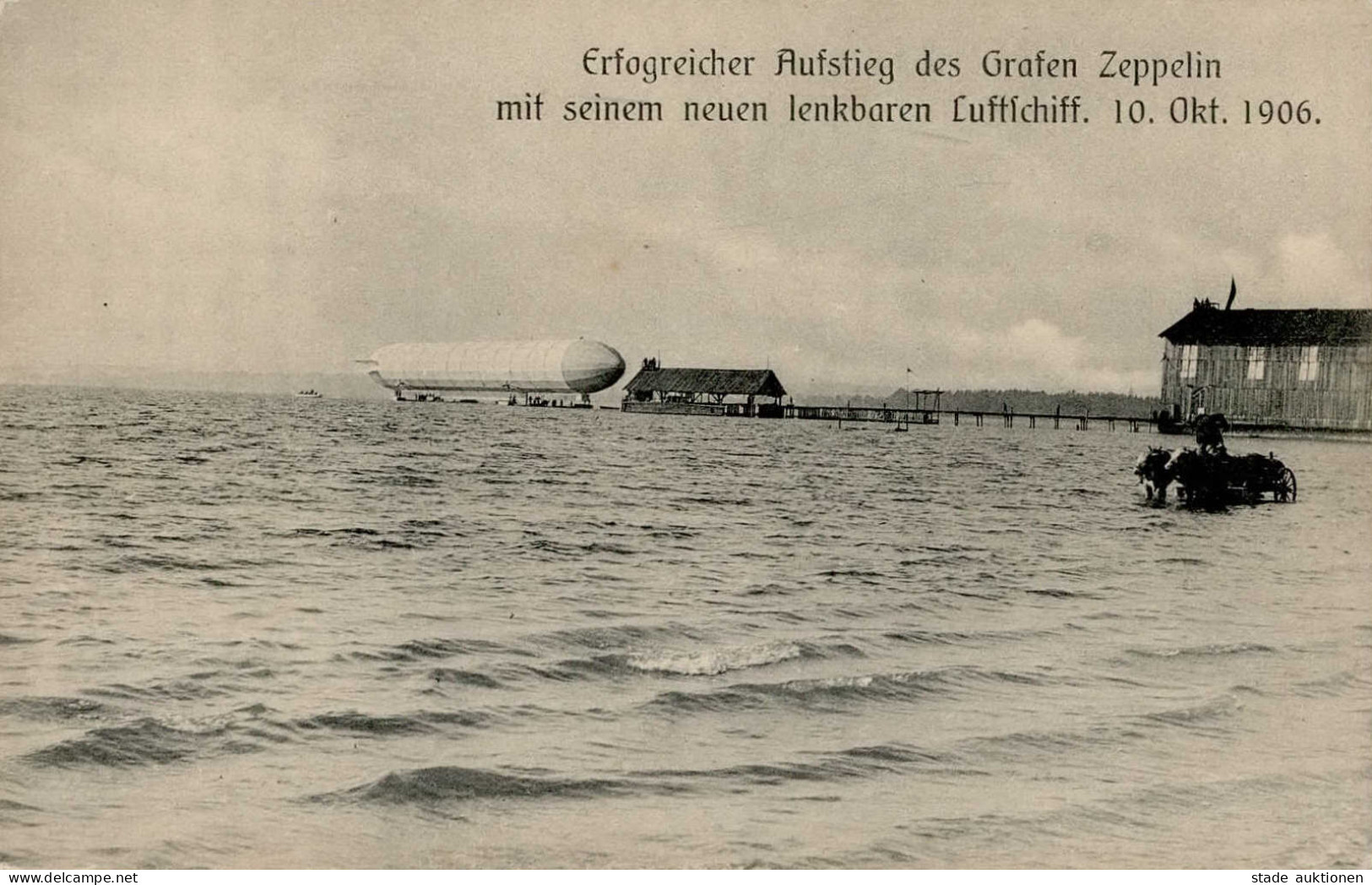 Zeppelin LZ 3 Aufstieg 1906 I-II Dirigeable - Dirigibili