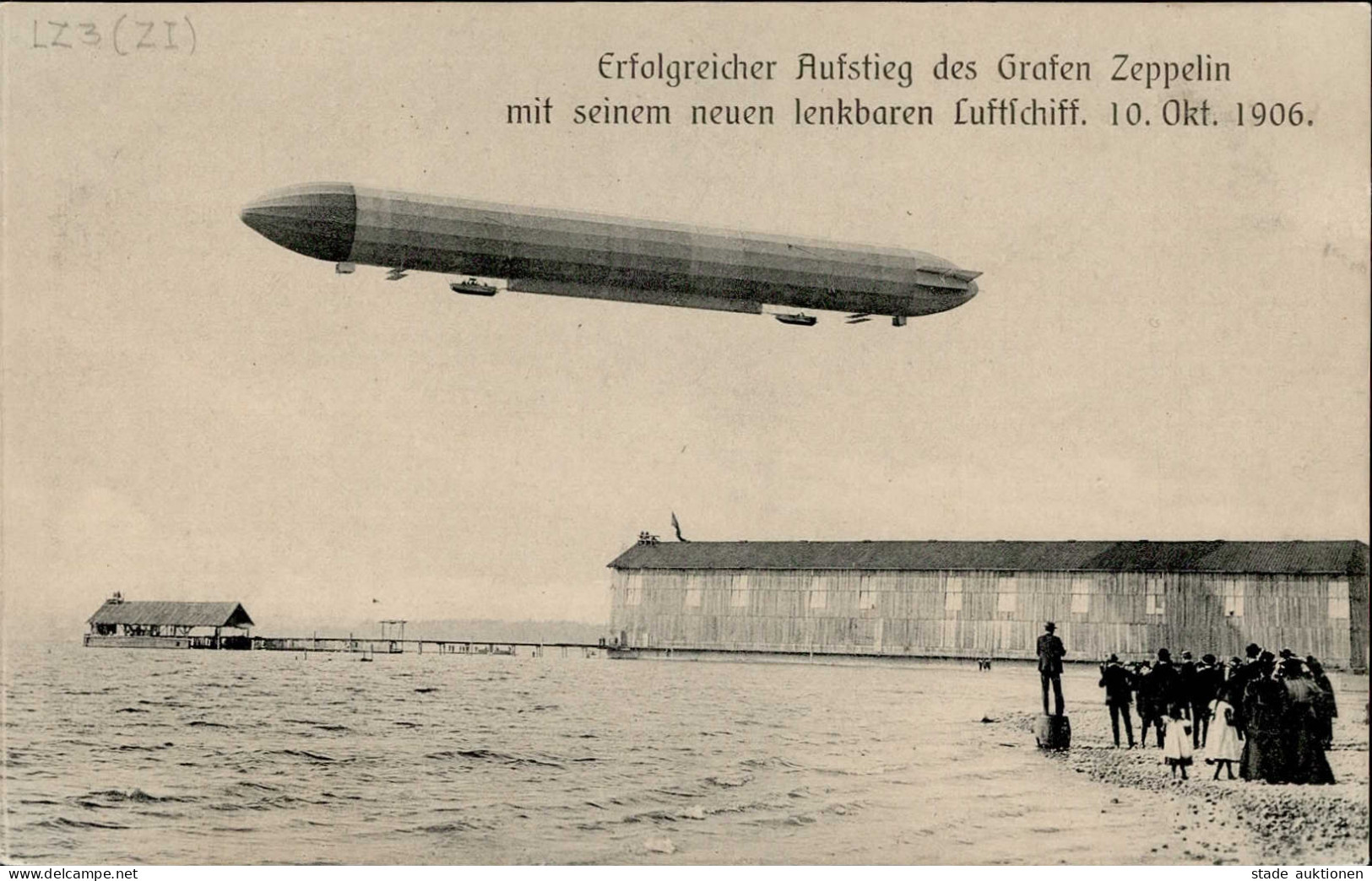 Zeppelin LZ 3 Aufstieg 1906 I-II Dirigeable - Dirigeables