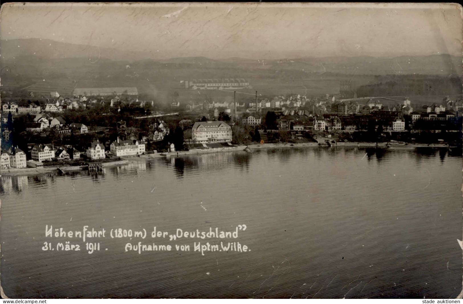 Zeppelin LZ 8 Deutschland Höhenfahrt 31.3.1911 II (Ecken Bestoßen, Bugspuren) Dirigeable - Zeppeline