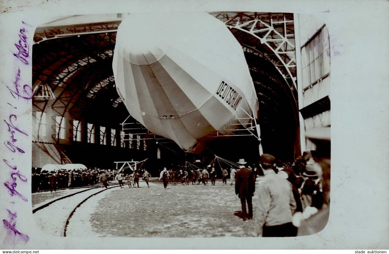 Zeppelin LZ 8 Deutschland In Der Halle Foto-AK I-II Dirigeable - Dirigeables