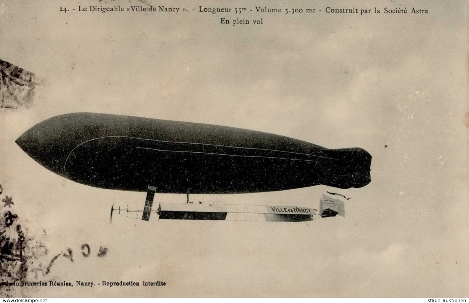 Zeppelin Nancy Le Dirigeable II (Gebrauchsspuren) Dirigeable - Dirigibili