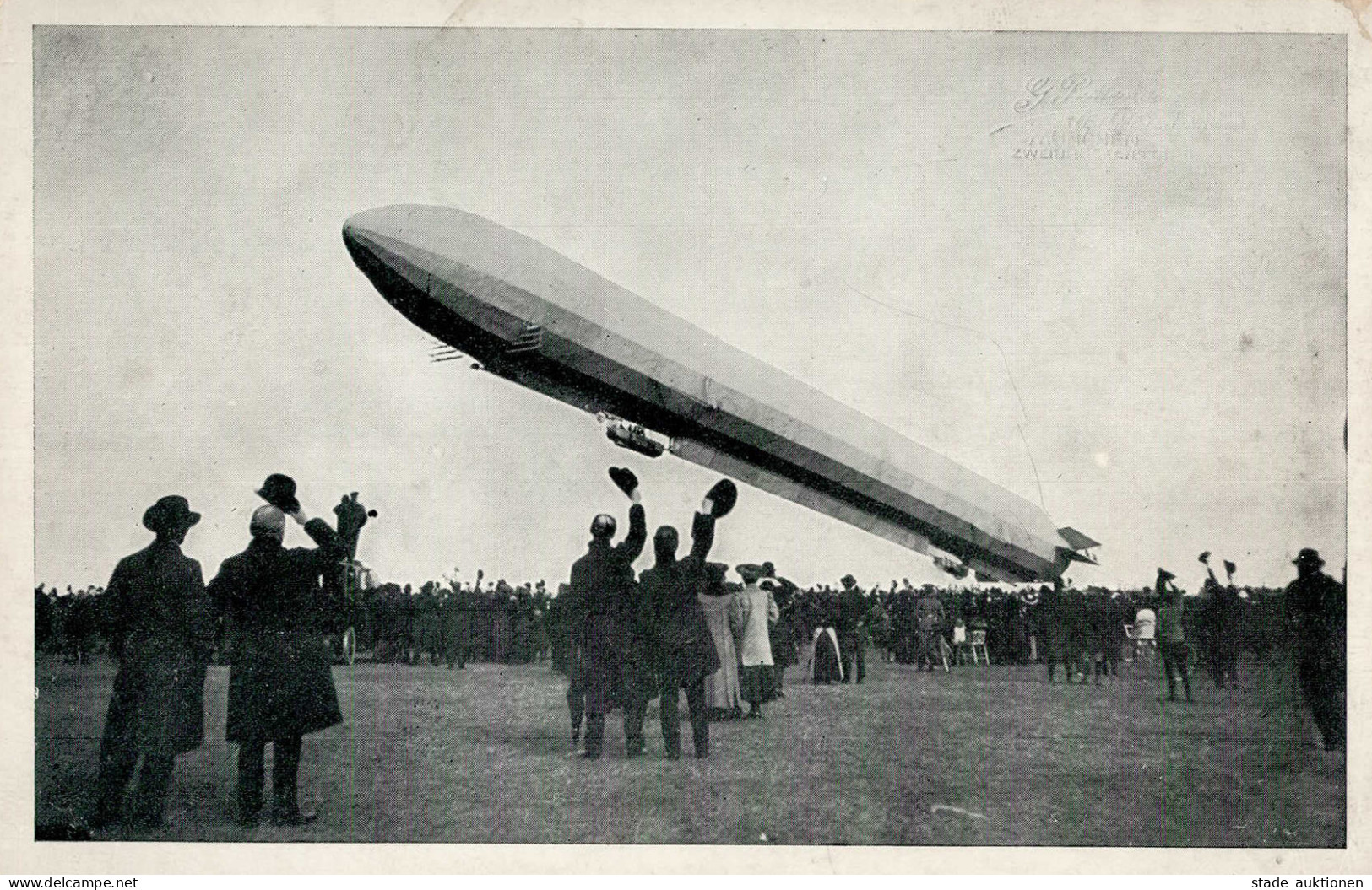 Zeppelin Z I (LZ 3) In München 2.4.1909 I-II (Ecken Bestoßen) Dirigeable - Zeppeline