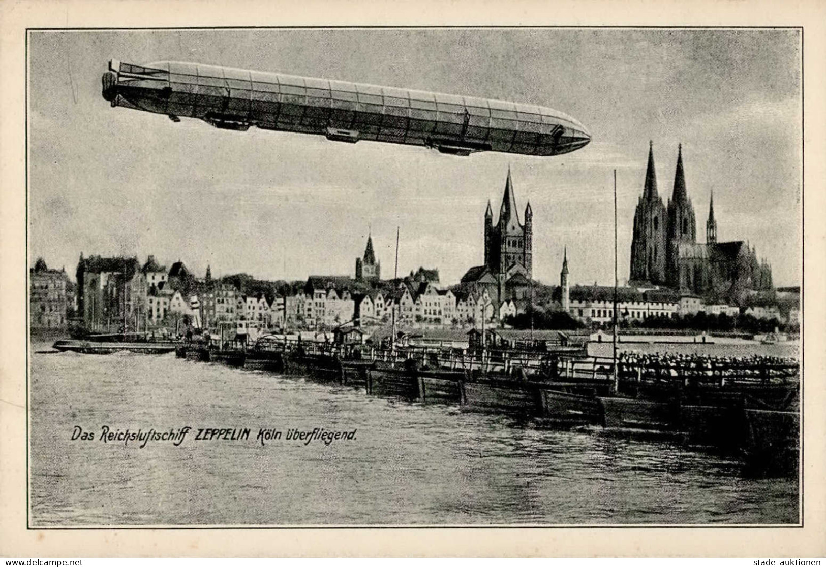 Zeppelin Z II (LZ 5) über Köln I-II Dirigeable - Dirigeables