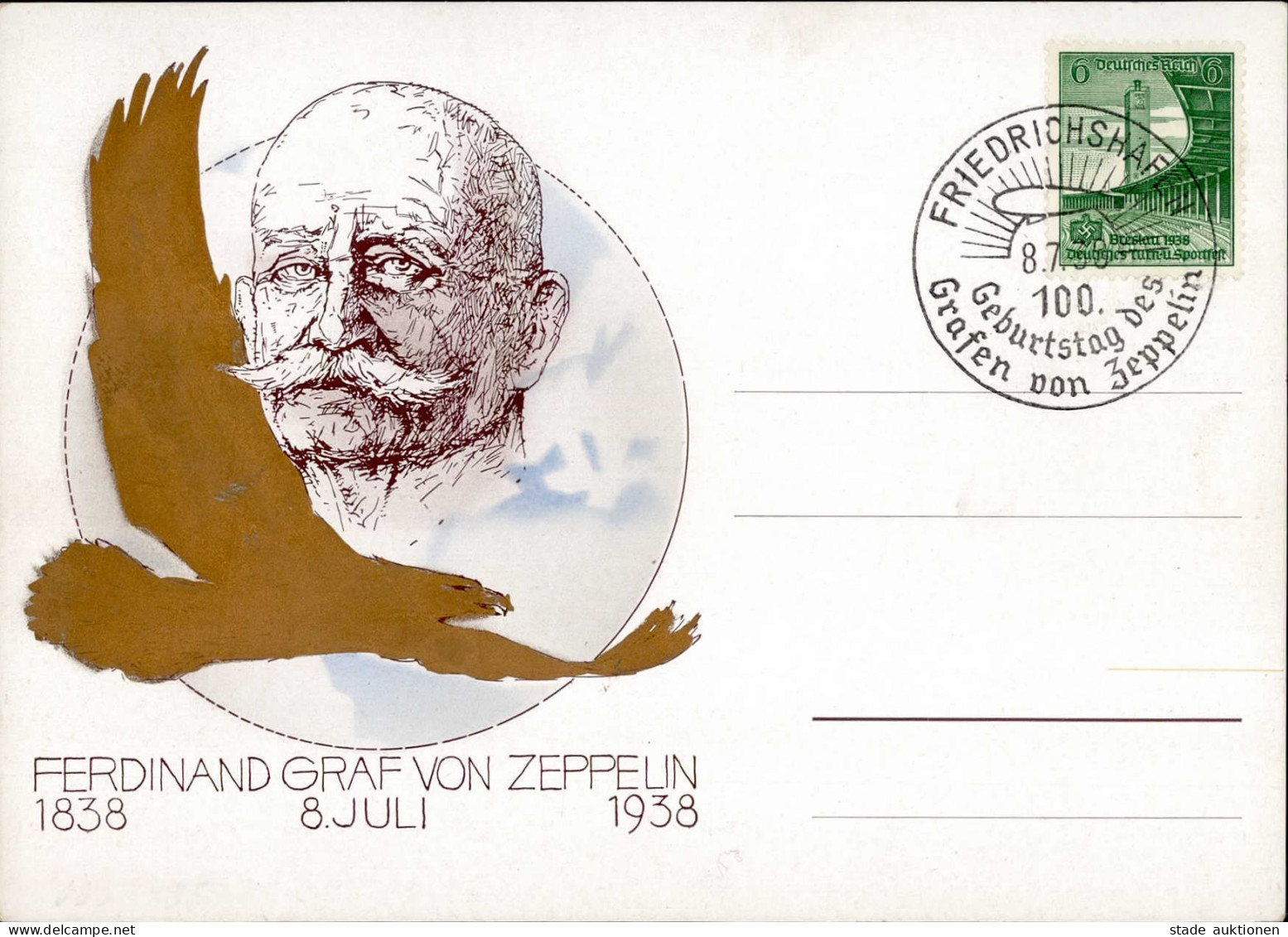 Zeppelin Zum 100. Jährigem Geb. Von Ferdinand Graf Von Zeppelin I-II Dirigeable - Zeppeline