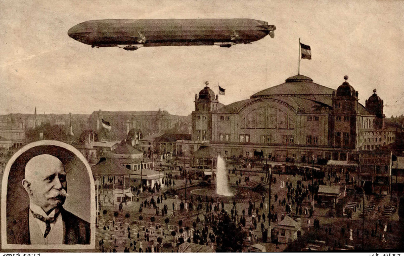 ILA Frankfurt A.M. 1909 Zeppelin (RS Mit Vignette) II (Stauchung) Dirigeable - Dirigibili