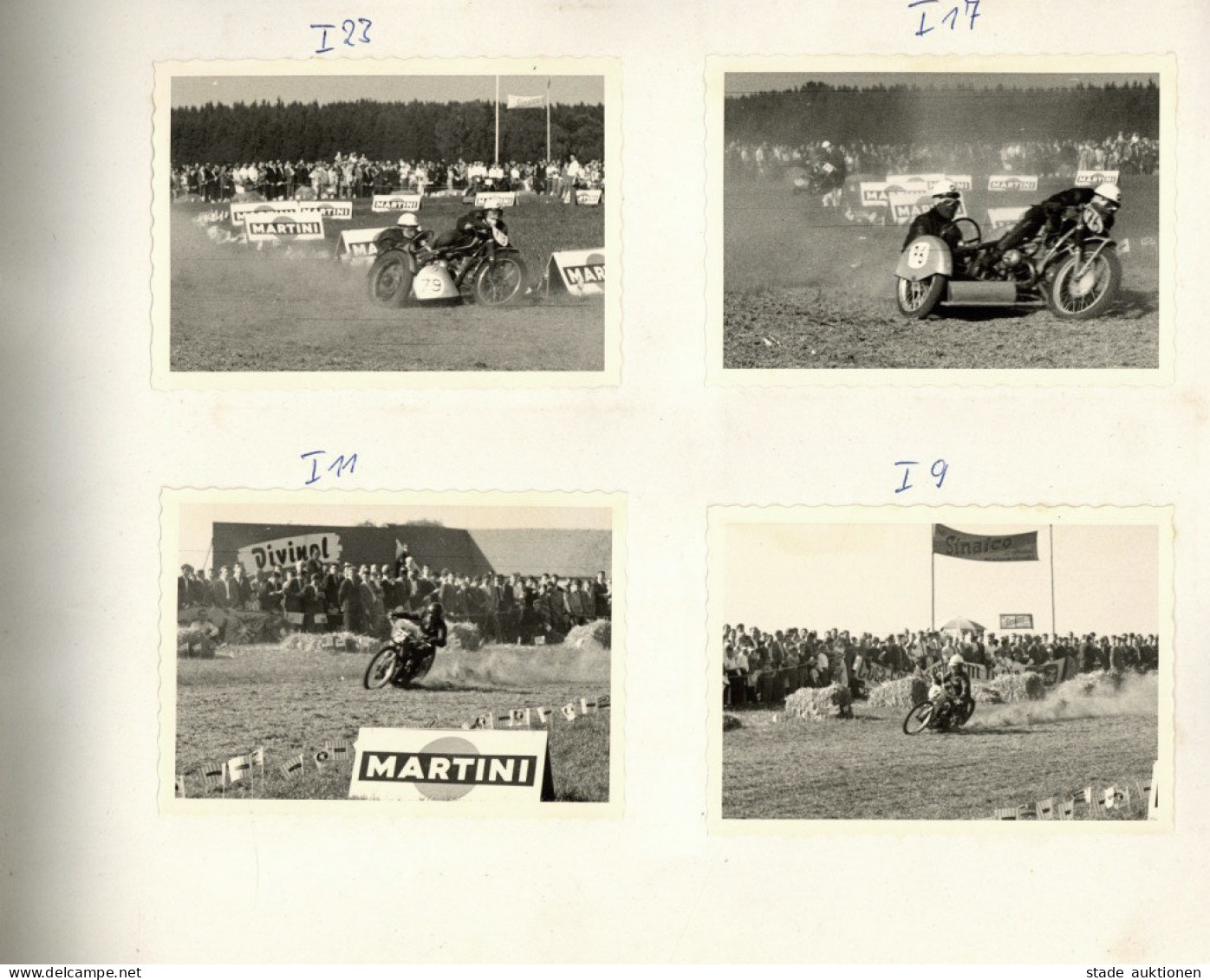 Motorsport Album Mit Ca. 150 Fotos Eines Grasbahn-Rennens 1961 II - Other & Unclassified