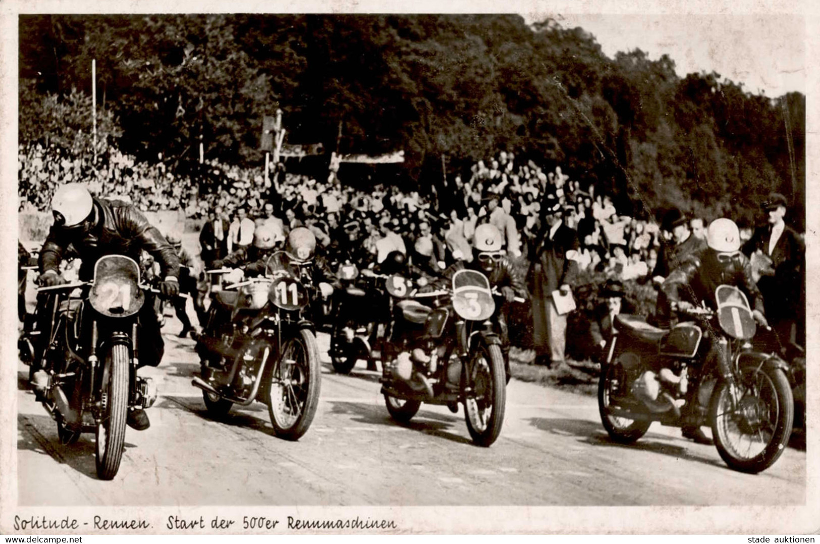 Motorsport Stuttgart Solitude-Rennen 1952 500er Motorräder I-II (etwas Fleckig) - Other & Unclassified