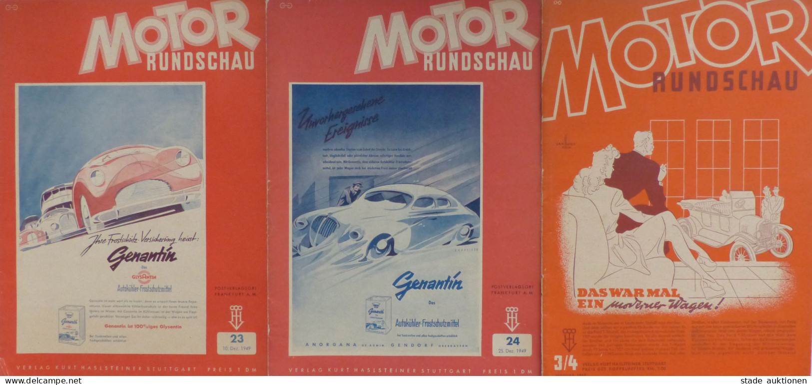 Auto Zeitschrift Motor-Rundschau 3 Ausgaben Feb. 1948 Und Dez. 1949 II - Sonstige & Ohne Zuordnung