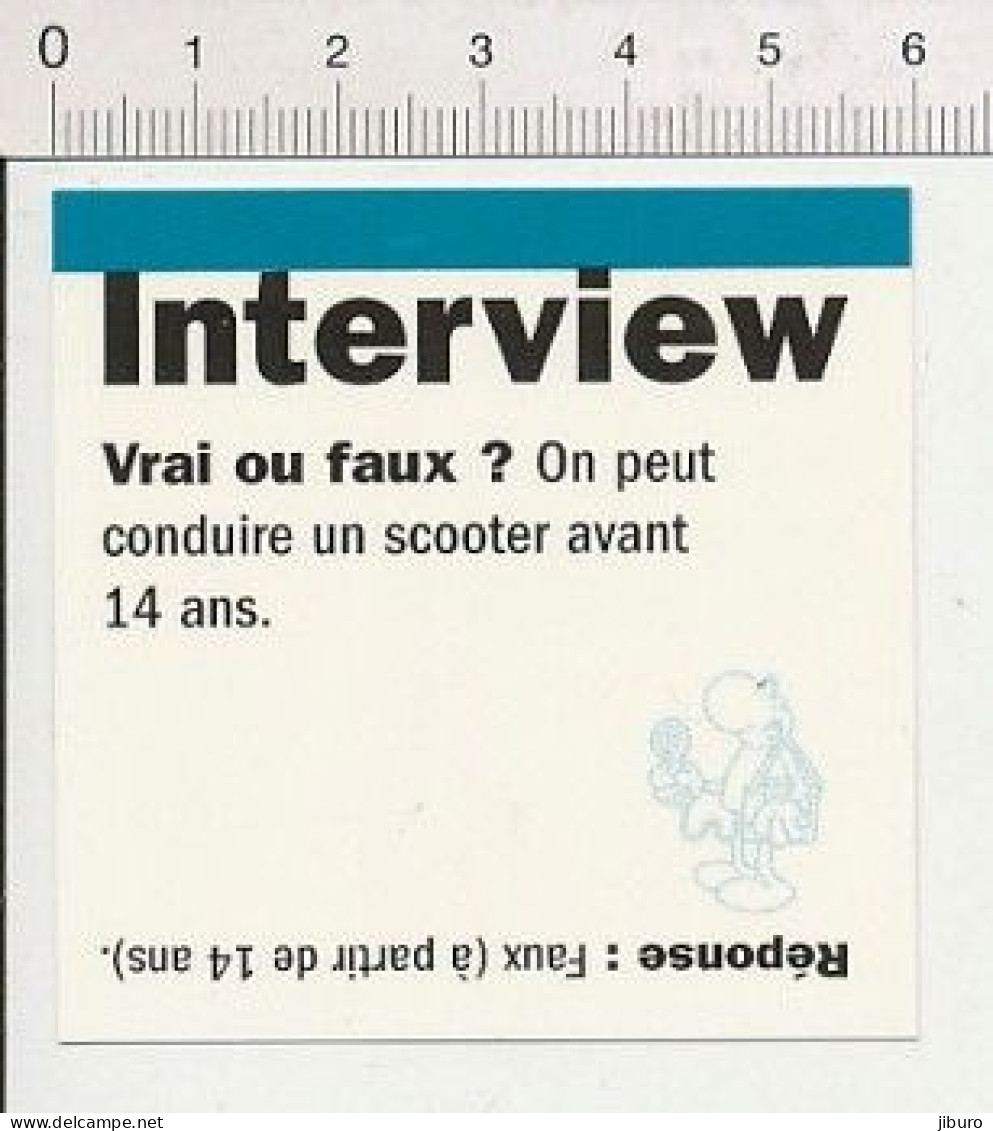 2 Vues Petite Fiche Question-Réponse Rayman Héros De Jeu Vidéo + Code De La Route Scooter à Partir De 14 Ans IM 51-FL - Autres & Non Classés