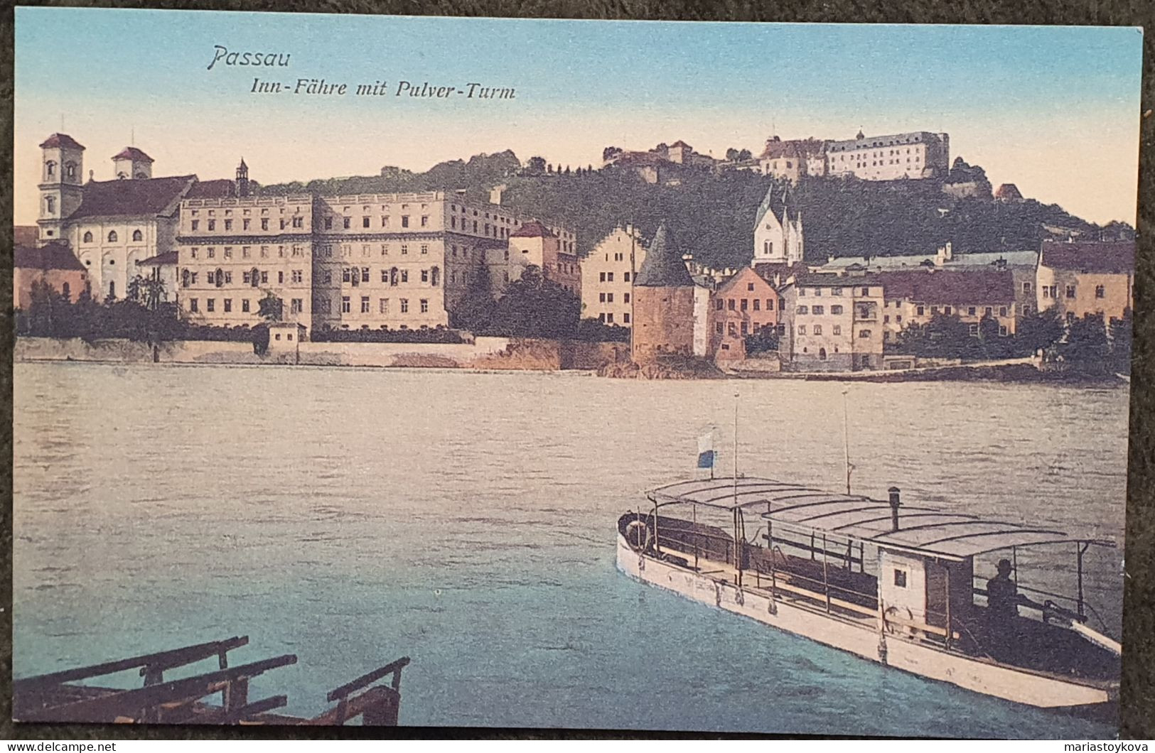 Deutschland Bayern Passau.Inn Fähre Mit Pulver Turm. - Passau