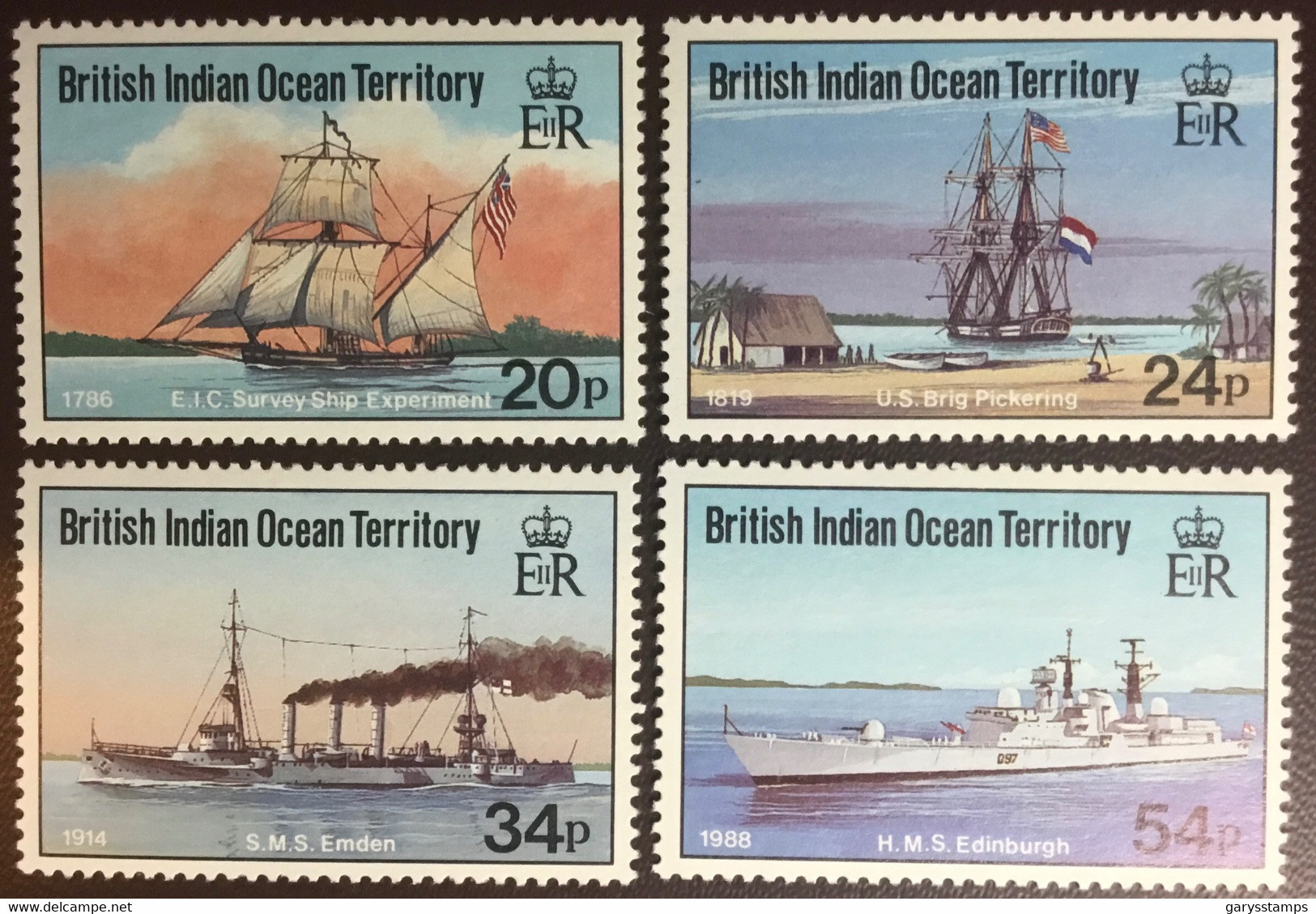 British Indian Ocean Territory BIOT 1991 Visiting Ships MNH - Britisches Territorium Im Indischen Ozean