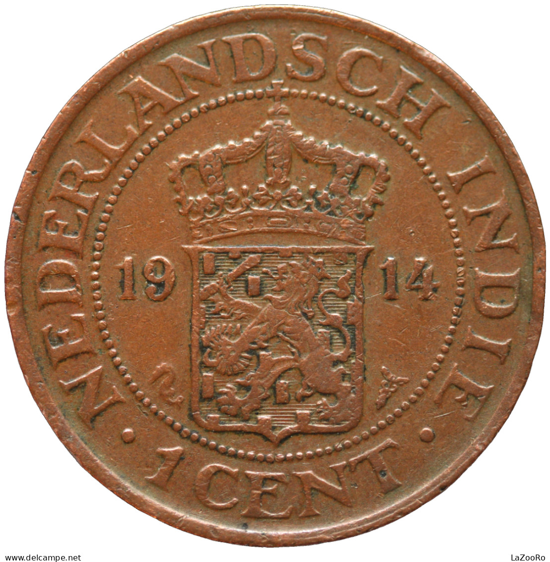 LaZooRo: Dutch East Indies 1 Cent 1914 XF - Nederlands-Indië