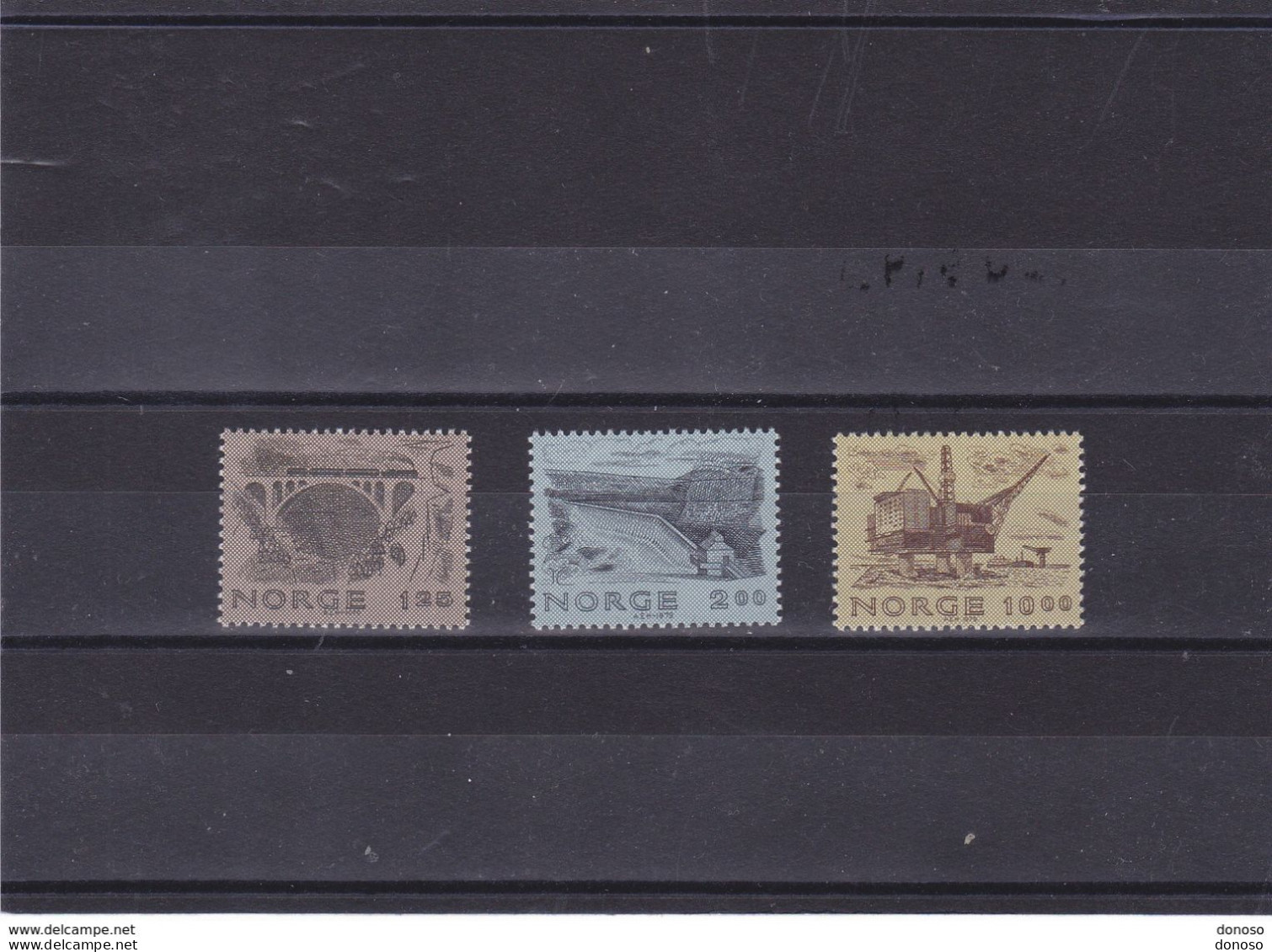 NORVEGE 1979  CONSTRUCTION, Pont, Barrage Yvert  758-760 NEUF** MNH Cote 6,50 Euros - Unused Stamps