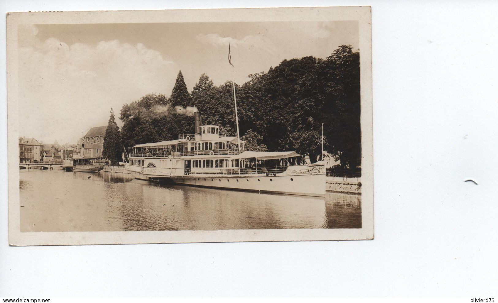 Cpa - 74 - Annecy - Carte Photo L'embarcadère Bateau Le France - A VOIR - Annecy