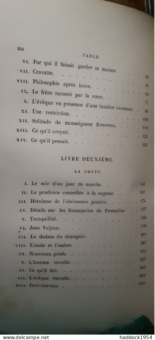 Les Misérables En 5 Tomes Pour Les 10 Volumes VICTOR HUGO Pagnerre 1862 - Other & Unclassified