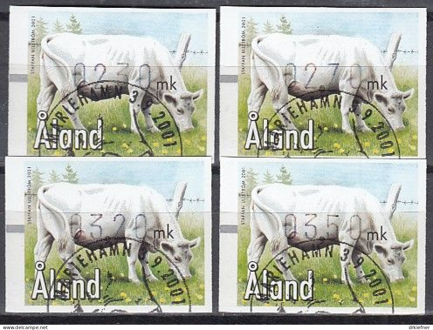 ALAND  Automatenmarke ATM 12 S1, Gestempelt, 2001 - Aland