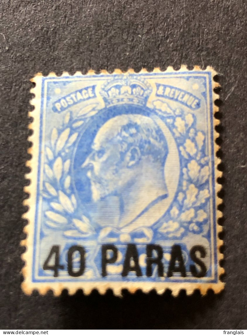 BRITISH LEVANT  SG 8  40 Pa On 2½d Ultramarine  MH*  CV £24 - Britisch-Levant