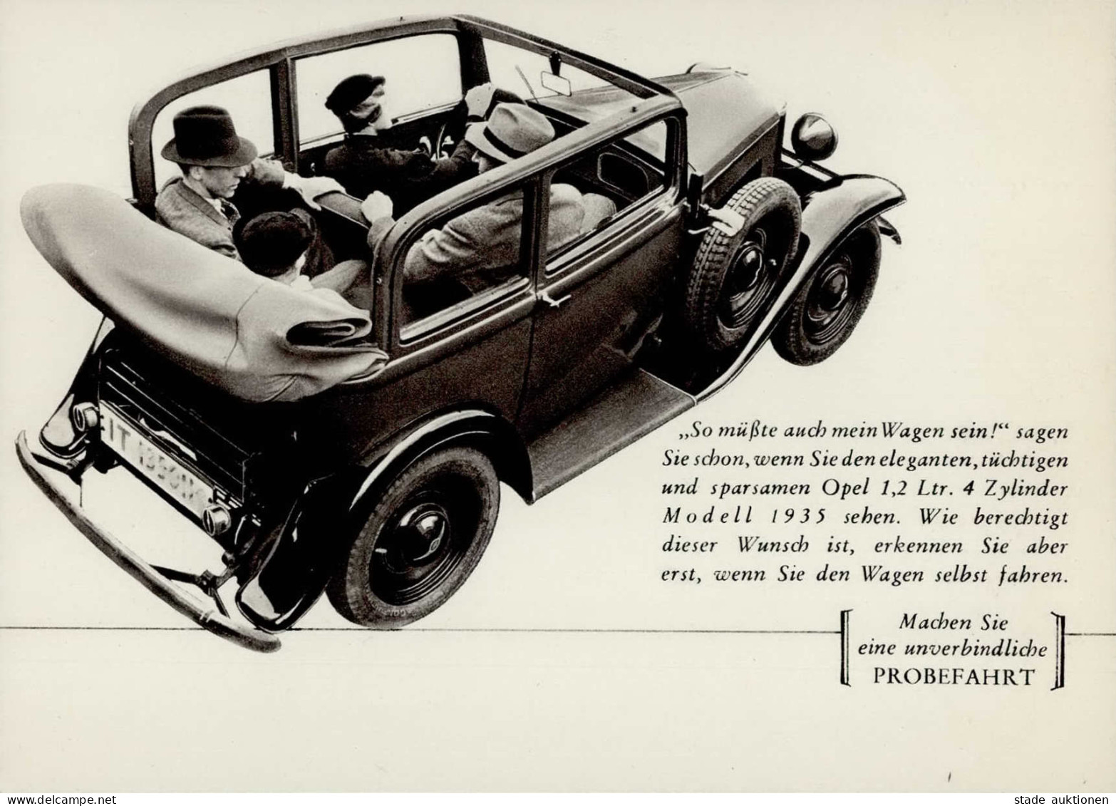 Auto Opel Modell 1935 Werbung I-II Publicite - Altri & Non Classificati
