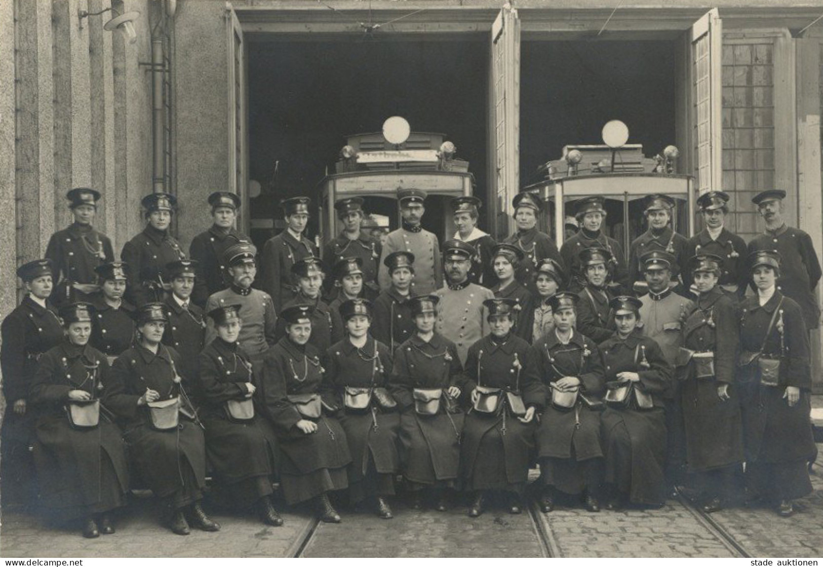 Strassenbahn München Schaffnerinnen Hartpappe-Foto Ca. 15x22cm Tram - Tranvía