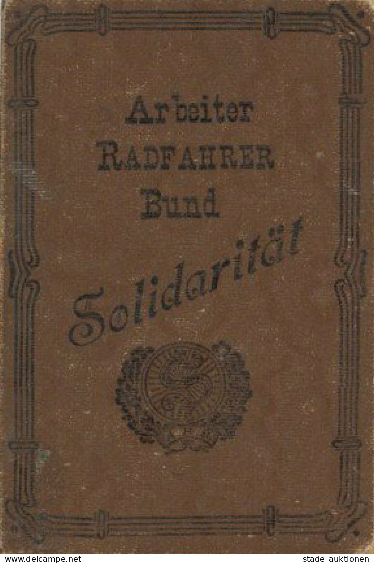 Fahrrad Offenbach Ausweis Vom Arbeiter-Rad Und Kraftfahrer-Bund Solidarität 1932 Cycles - Autres & Non Classés