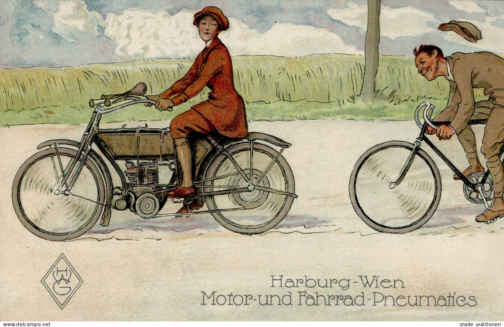 Fahrrad Werbung Harburg-Wien Motor Und Fahrrad Pneumatics I-II Publicite Cycles - Sonstige & Ohne Zuordnung