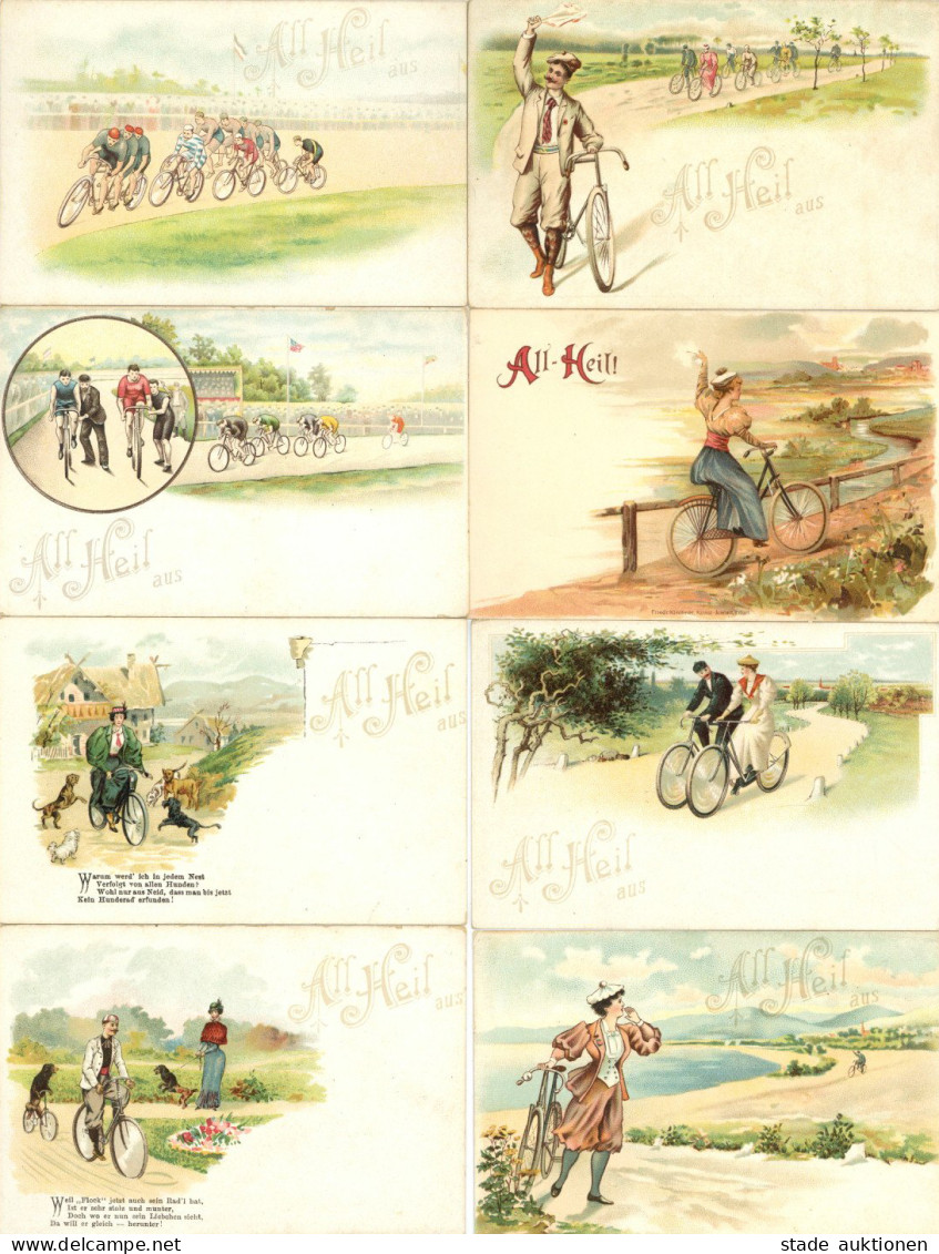 FAHRRAD - LOT V. 14 Versch. ALL HEIL -Fahrrad-Lithos I-II Cycles - Otros & Sin Clasificación