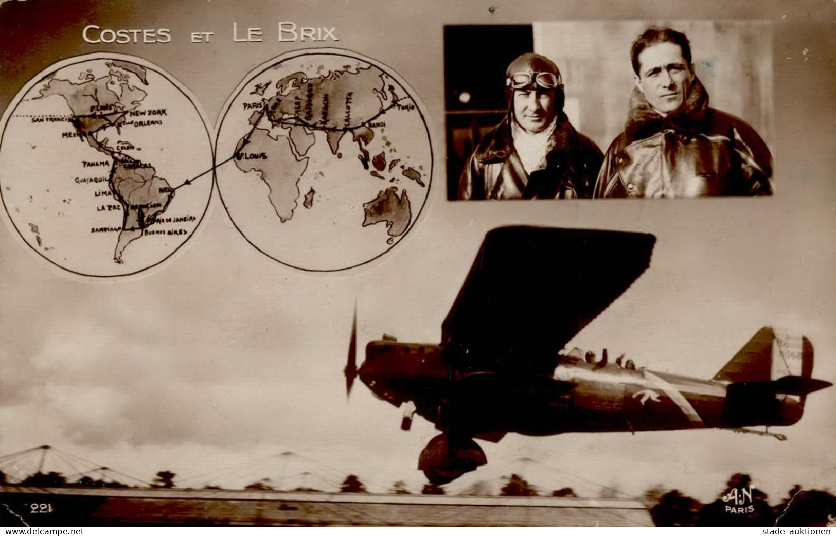 Flugwesen Pioniere Costes Et Le Brix II (Eckbugs, Stauchung) Aviation - Altri & Non Classificati