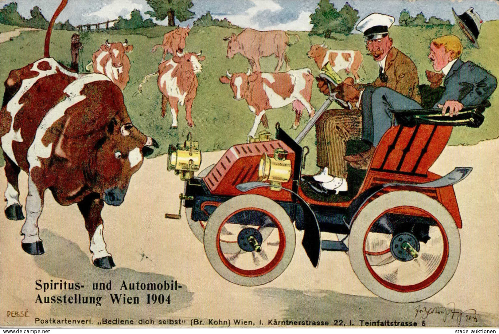 Verkehr Wien Spiritus U. Automobil-Ausstellung 1904 Sign. I-II Expo - Other & Unclassified