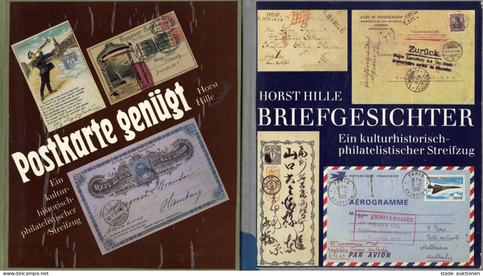 AK-Geschichte Bücher Von Hille, Horst 2 Bände Briefgesichter U. Postkarte Genügt Urania Verlag Leipzig Jew. 1.Auflage (1 - Other & Unclassified