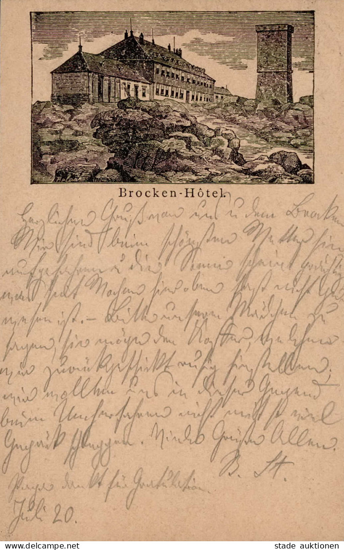 Vorläufer 1878 Brocken-Hotel 20.7.1878 Nach Bückeburg - Storia