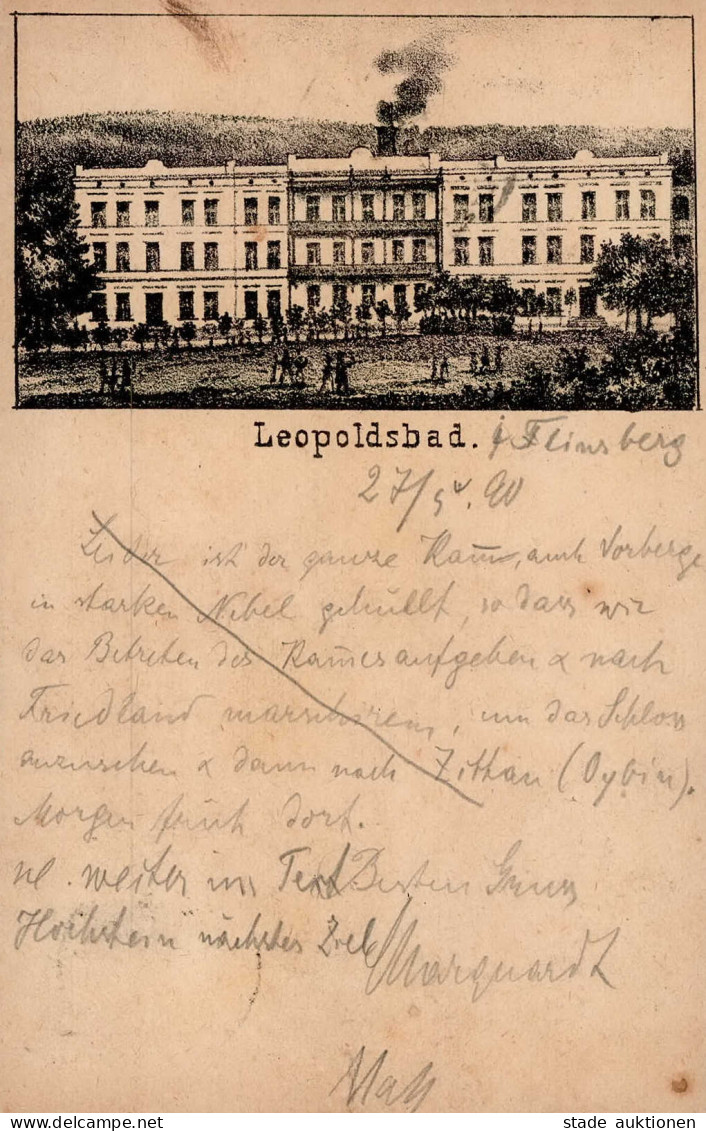 Vorläufer 1890 - LEOPOLDSBAD Bei Bad Flinsberg,Schlesien  I-II - Histoire