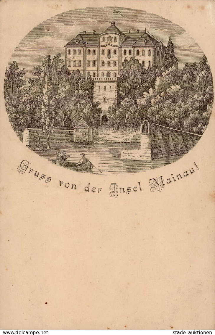 Vorläufer Ca. 1885 Gruß Von Der Insel Mainau II (Stauchung) - History