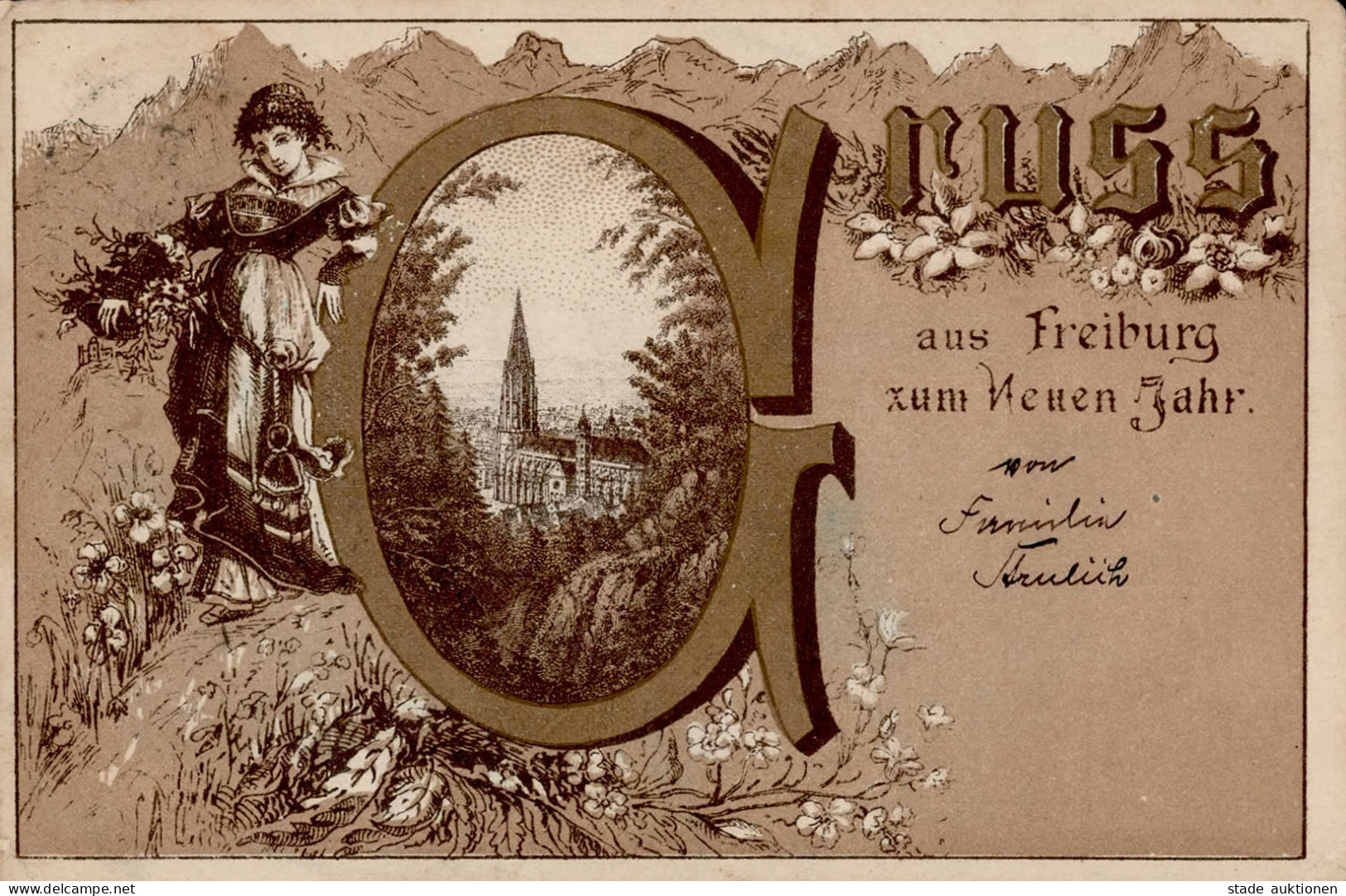 Vorläufer 1885 Freiburg Im Breisgau 30.12.1885 Nach Konstanz II (kleine Eckbüge, Eckfehler) - Histoire