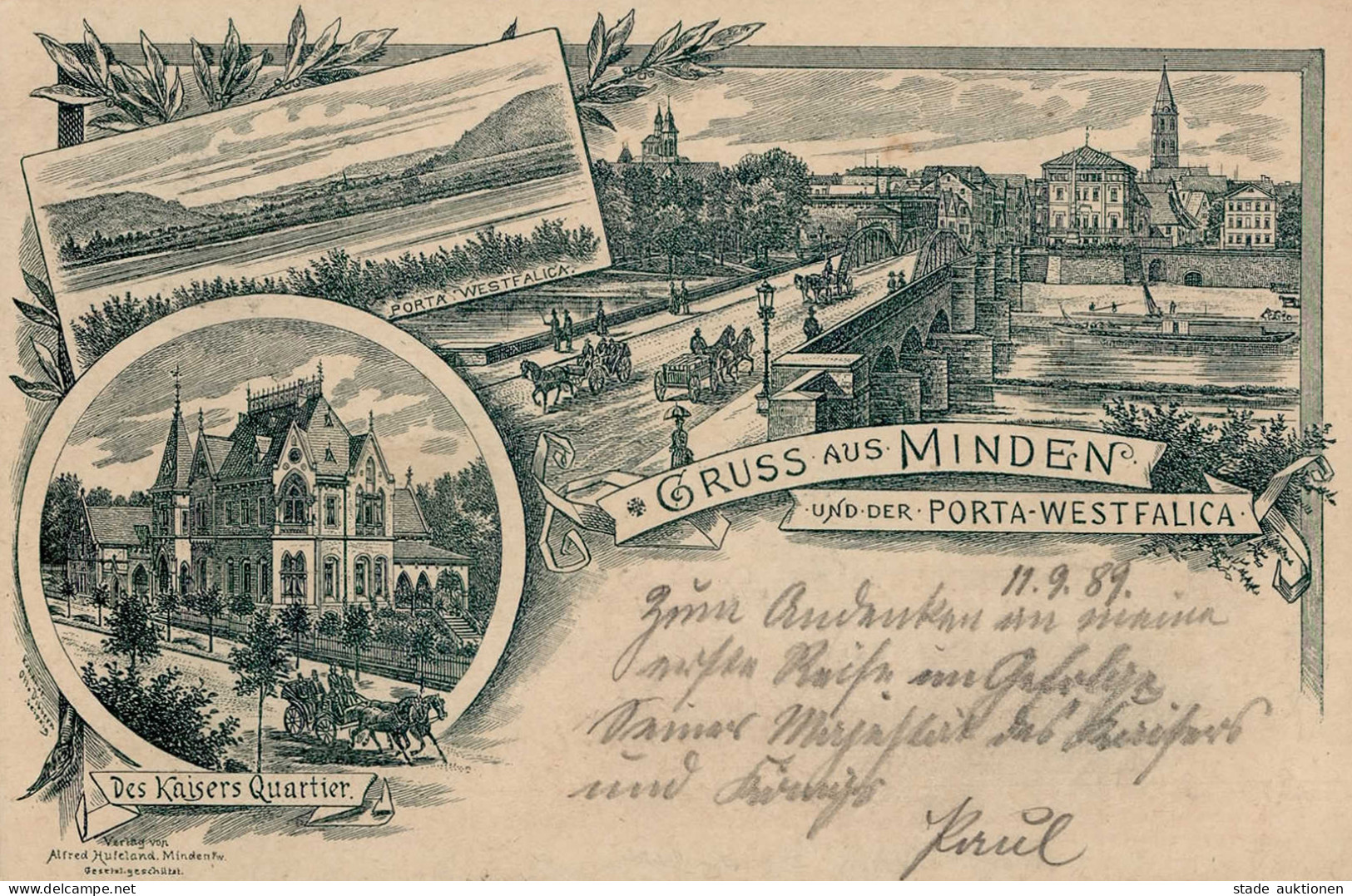 Vorläufer 1889 Minden Verlag Hufeland I-II - Storia