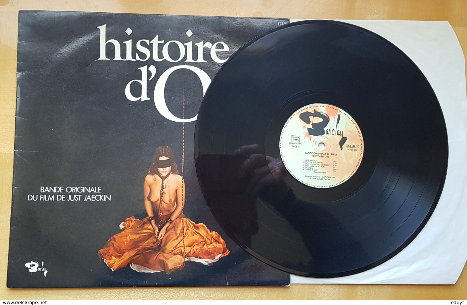 Disque Vinyle - Histoire D'O -  Bande Originale Du Film  - Musique De Pierre Bachelet -  TBE - Filmmuziek