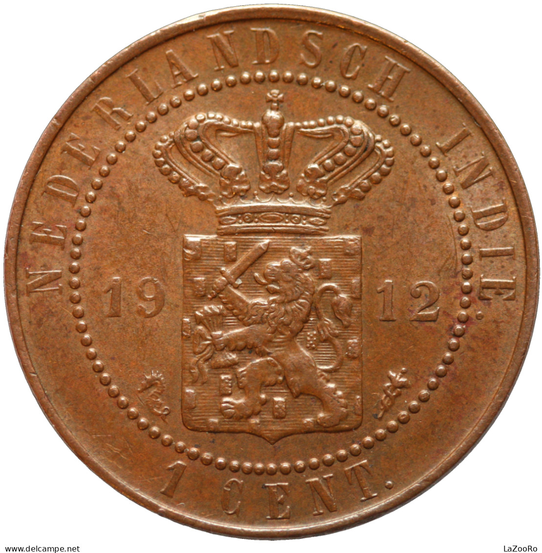 LaZooRo: Dutch East Indies 1 Cent 1912 UNC - Indes Néerlandaises