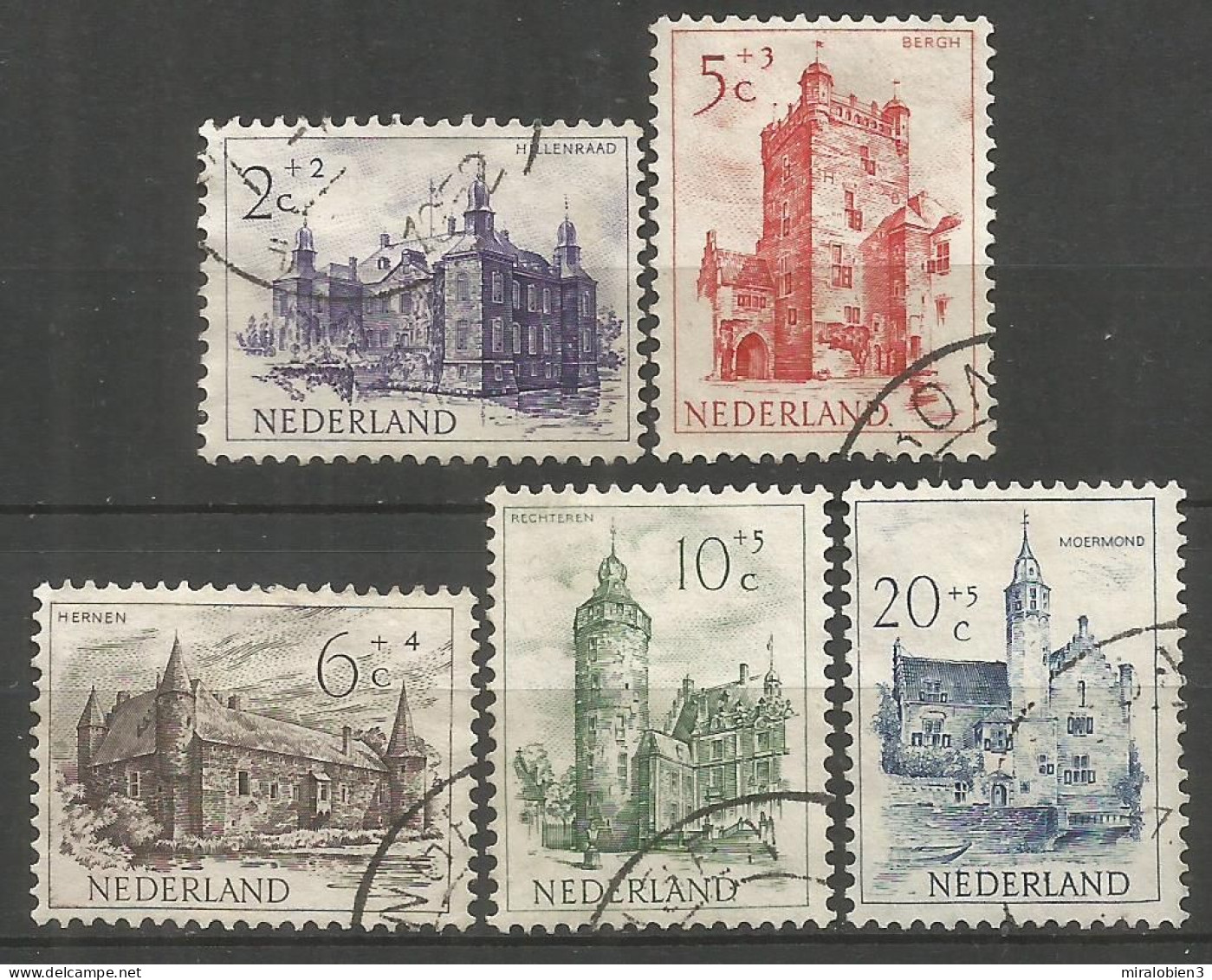 HOLANDA YVERT NUM. 554/558 SERIE COMPLETA USADA - Usados