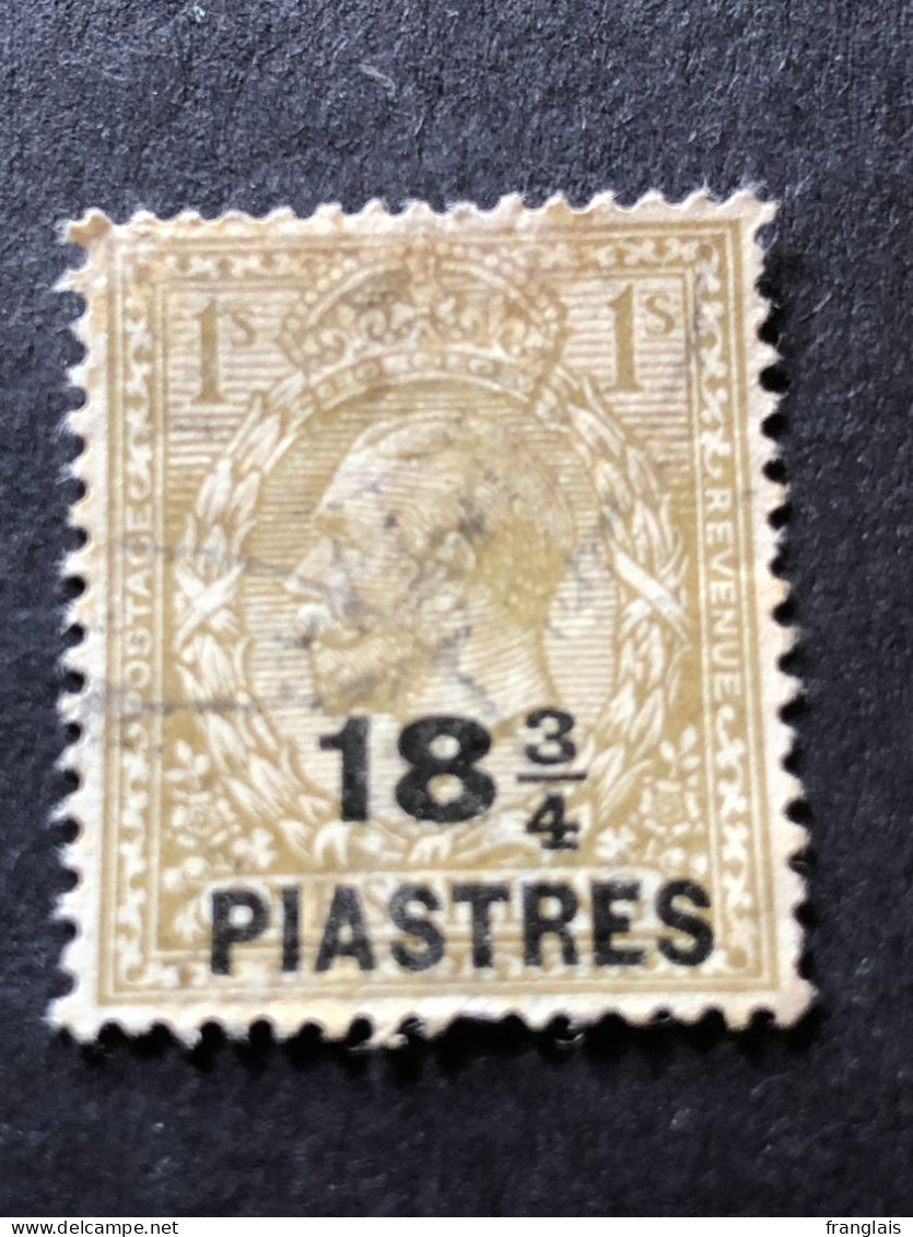 BRITISH LEVANT  SG 47  18½ Piastres On 1s Bistre  FU - British Levant